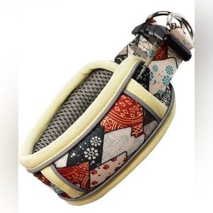 Dog Collar with Fashionable Printed Design, Strong Dual D-Rings, Quick Release